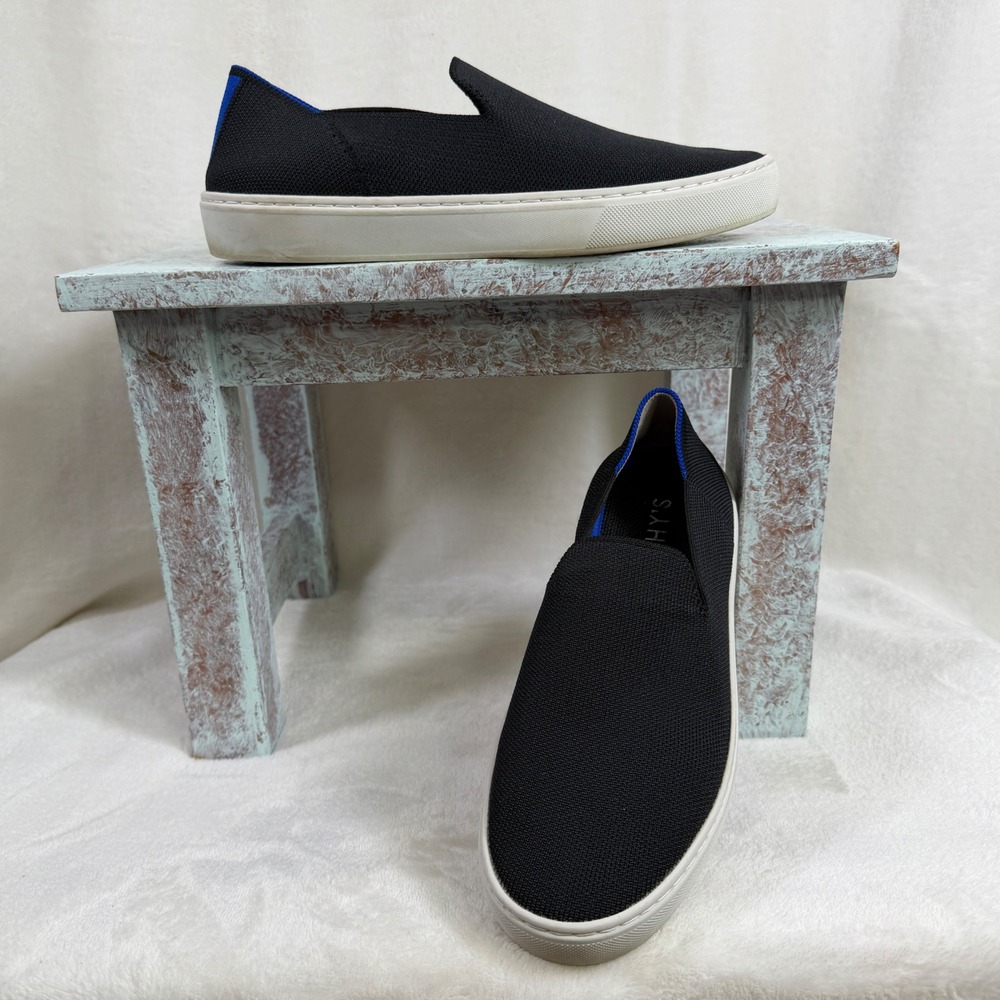 Rothy's The Sneaker Women 7.5 Black Slip On Knit Sustainable Shoes